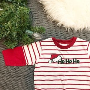 Gymboree Striped Ho Ho Ho Longsleeve T-Shirt Red